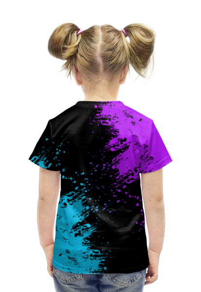 Заказать детскую футболку в Москве. Футболка с полной запечаткой для девочек Brawl Stars LEON от vista12761@rambler.ru - готовые дизайны и нанесение принтов.
