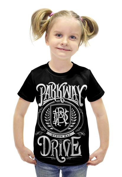 Заказать детскую футболку в Москве. Футболка с полной запечаткой для девочек Parkway Drive от inPrintio - готовые дизайны и нанесение принтов.