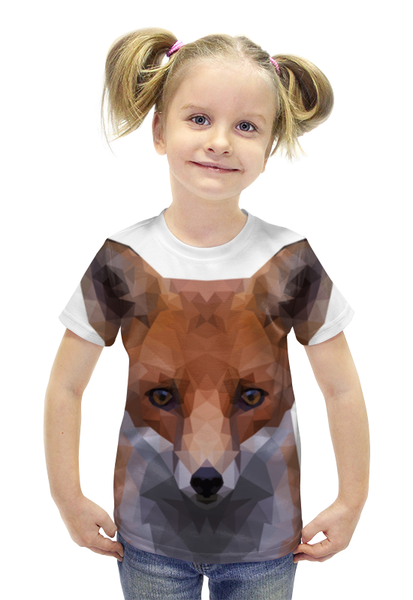 Заказать детскую футболку в Москве. Футболка с полной запечаткой для девочек FOX    от CoolDesign - готовые дизайны и нанесение принтов.