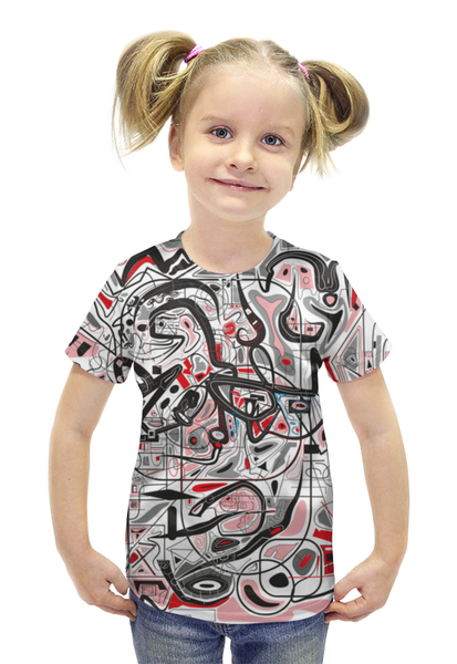 Заказать детскую футболку в Москве. Футболка с полной запечаткой для девочек Mamewax от Vadim Koval - готовые дизайны и нанесение принтов.