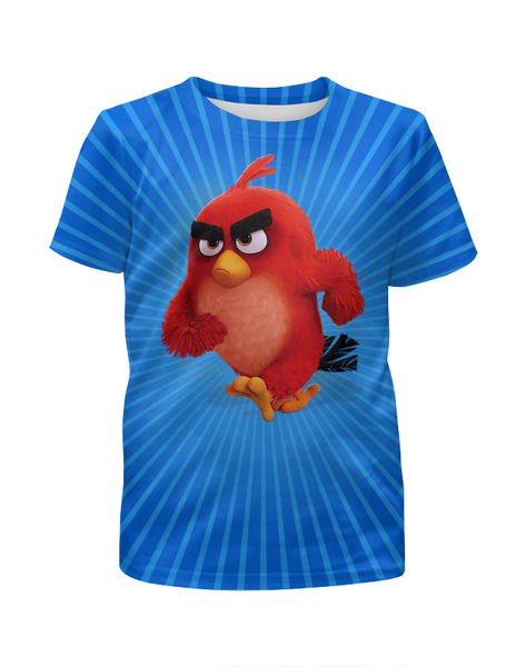 Заказать детскую футболку в Москве. Футболка с полной запечаткой для девочек Angry Birds от balden - готовые дизайны и нанесение принтов.