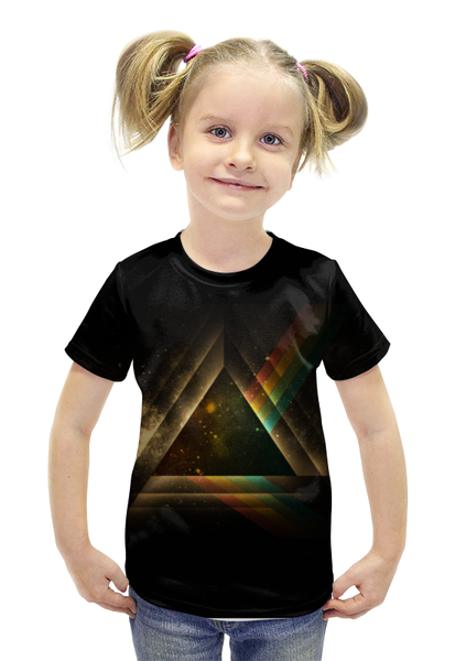 Заказать детскую футболку в Москве. Футболка с полной запечаткой для девочек Pink Floyd   от cherdantcev - готовые дизайны и нанесение принтов.