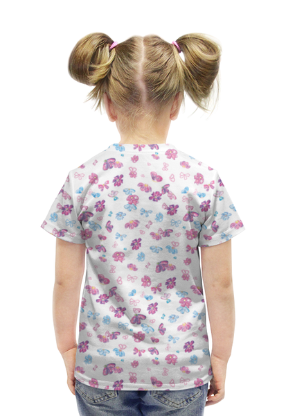 Заказать детскую футболку в Москве. Футболка с полной запечаткой для девочек Наивная весна от PolinaPo - готовые дизайны и нанесение принтов.