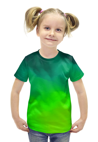 Заказать детскую футболку в Москве. Футболка с полной запечаткой для девочек Кислотные краски от THE_NISE  - готовые дизайны и нанесение принтов.