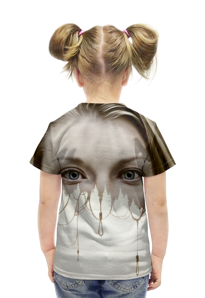 Заказать детскую футболку в Москве. Футболка с полной запечаткой для девочек Лес призраков от skynatural - готовые дизайны и нанесение принтов.