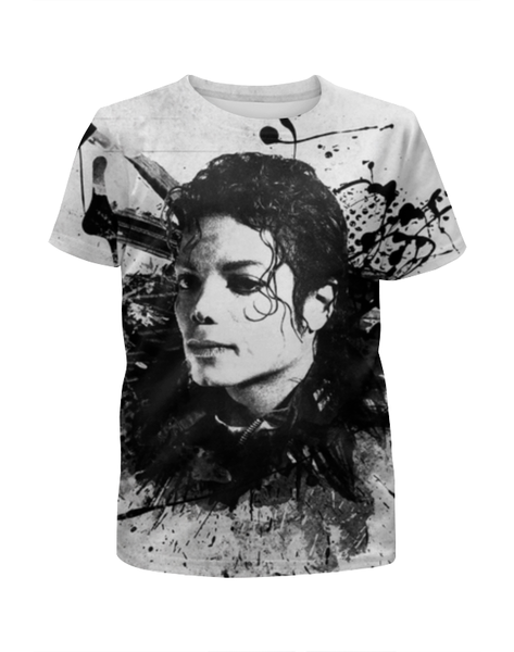 Заказать детскую футболку в Москве. Футболка с полной запечаткой для девочек Майкл Джексон / Michael Jackson от aleks_say - готовые дизайны и нанесение принтов.
