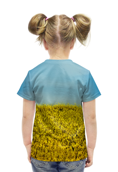 Заказать детскую футболку в Москве. Футболка с полной запечаткой для девочек Полевые цветы от THE_NISE  - готовые дизайны и нанесение принтов.