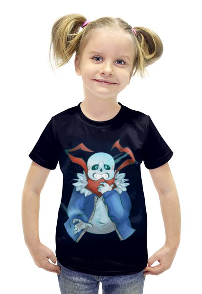 Заказать детскую футболку в Москве. Футболка с полной запечаткой для девочек Undertale  от cherdantcev - готовые дизайны и нанесение принтов.