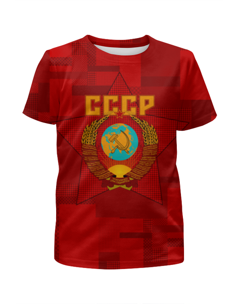 Заказать детскую футболку в Москве. Футболка с полной запечаткой для девочек Советский союз от gopotol - готовые дизайны и нанесение принтов.