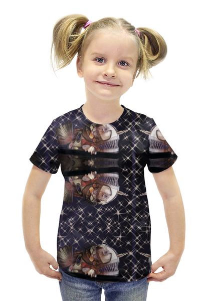 Заказать детскую футболку в Москве. Футболка с полной запечаткой для девочек Flashlight Creative от natulia_hatulia@yahoo.com - готовые дизайны и нанесение принтов.