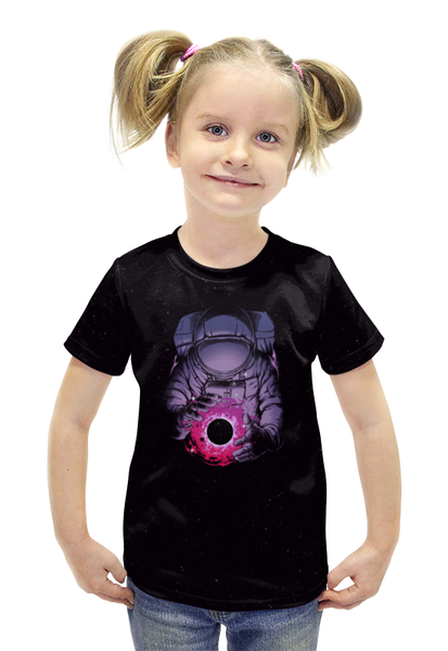 Заказать детскую футболку в Москве. Футболка с полной запечаткой для девочек Карманная вселенная от ISliM - готовые дизайны и нанесение принтов.