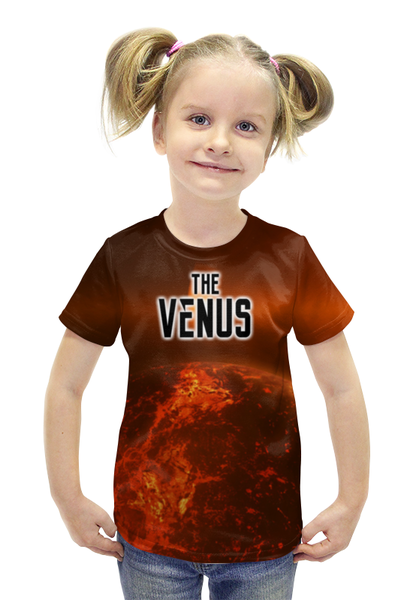 Заказать детскую футболку в Москве. Футболка с полной запечаткой для девочек The Venus (The Planet) от ISliM - готовые дизайны и нанесение принтов.