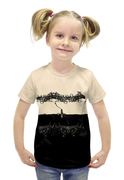 Заказать детскую футболку в Москве. Футболка с полной запечаткой для девочек Две Утопии  от nichipka - готовые дизайны и нанесение принтов.