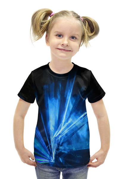 Заказать детскую футболку в Москве. Футболка с полной запечаткой для девочек Битое стекло от delta.nikolskaya@mail.ru - готовые дизайны и нанесение принтов.