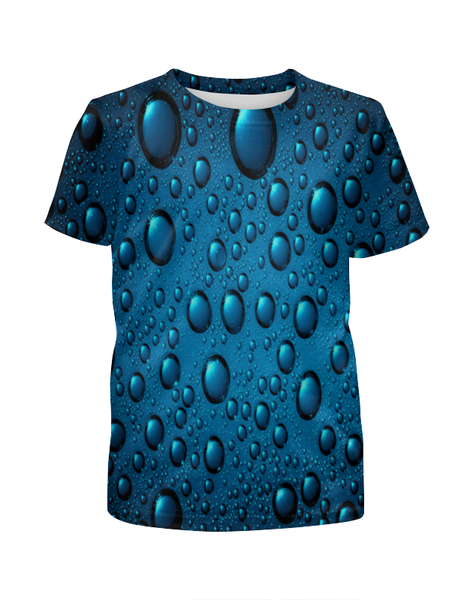 Заказать детскую футболку в Москве. Футболка с полной запечаткой для девочек Капли воды от THE_NISE  - готовые дизайны и нанесение принтов.