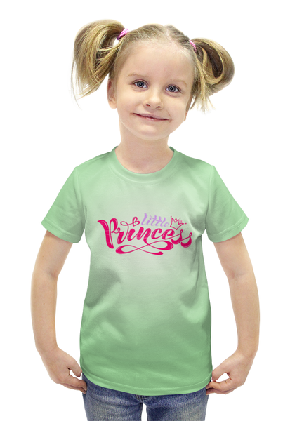 Заказать детскую футболку в Москве. Футболка с полной запечаткой для девочек Little Princess  от T-shirt print  - готовые дизайны и нанесение принтов.
