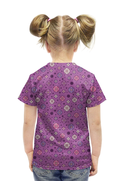 Заказать детскую футболку в Москве. Футболка с полной запечаткой для девочек Лютики от megashmot - готовые дизайны и нанесение принтов.