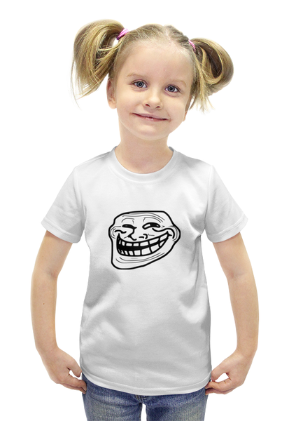 Заказать детскую футболку в Москве. Футболка с полной запечаткой для девочек Mem смех от THE_NISE  - готовые дизайны и нанесение принтов.