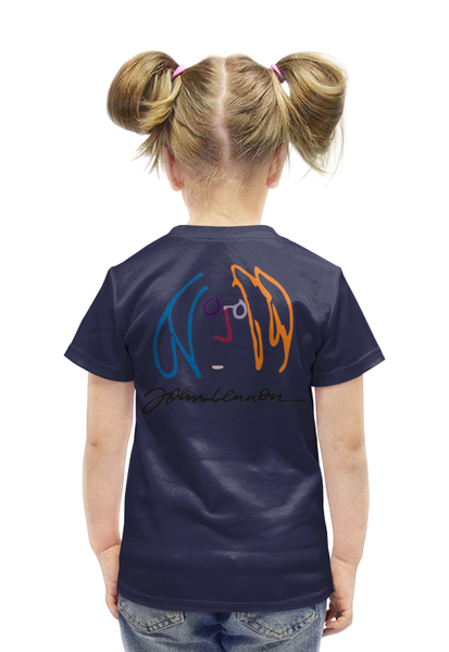 Заказать детскую футболку в Москве. Футболка с полной запечаткой для девочек Джон Леннон от aleks_say - готовые дизайны и нанесение принтов.