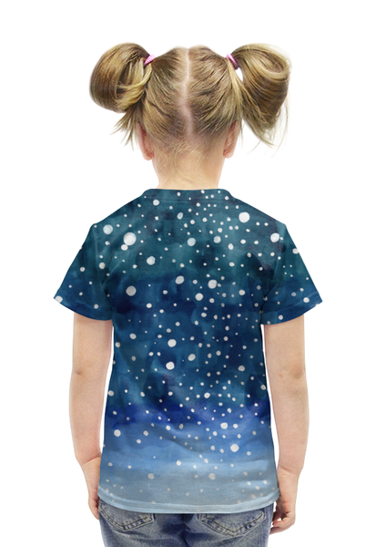 Заказать детскую футболку в Москве. Футболка с полной запечаткой для девочек медведь от THE_NISE  - готовые дизайны и нанесение принтов.