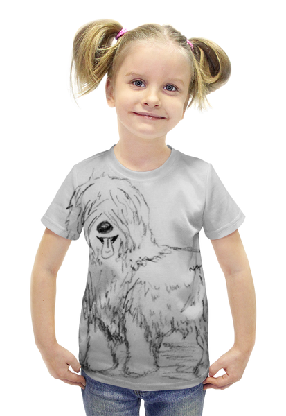 Заказать детскую футболку в Москве. Футболка с полной запечаткой для девочек Верный друг от mrs-snit@yandex.ru - готовые дизайны и нанесение принтов.