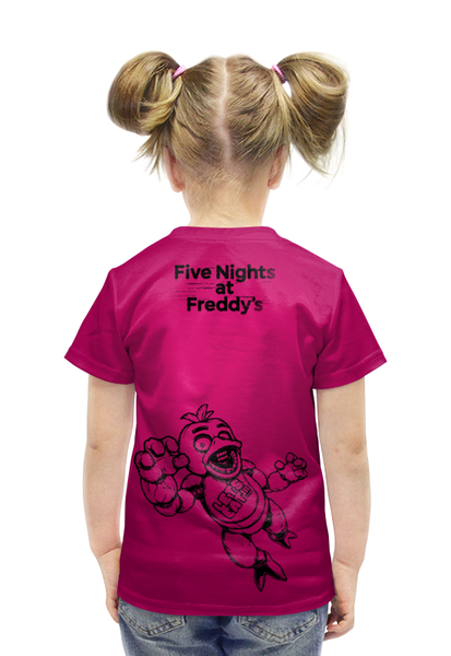 Заказать детскую футболку в Москве. Футболка с полной запечаткой для девочек Five Nights at Freddy's от balden - готовые дизайны и нанесение принтов.