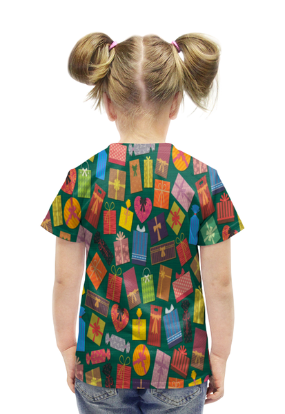 Заказать детскую футболку в Москве. Футболка с полной запечаткой для девочек Подарок от THE_NISE  - готовые дизайны и нанесение принтов.