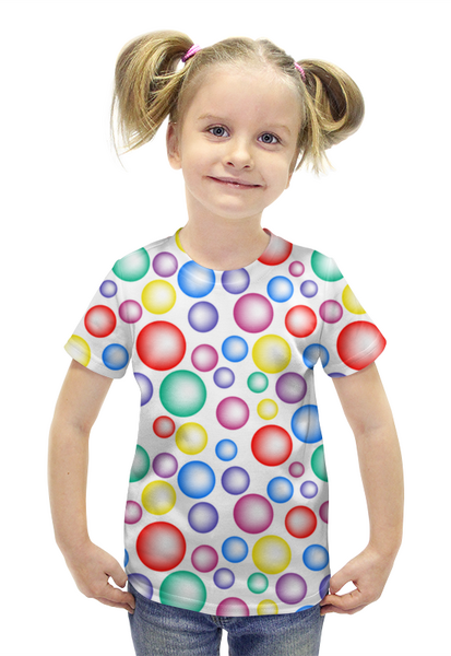 Заказать детскую футболку в Москве. Футболка с полной запечаткой для девочек Диско от p_i_r_a_n_y_a  - готовые дизайны и нанесение принтов.