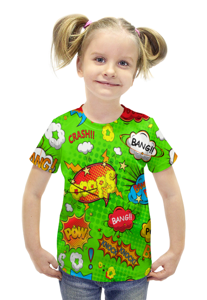 Заказать детскую футболку в Москве. Футболка с полной запечаткой для девочек Кислотный арт от THE_NISE  - готовые дизайны и нанесение принтов.