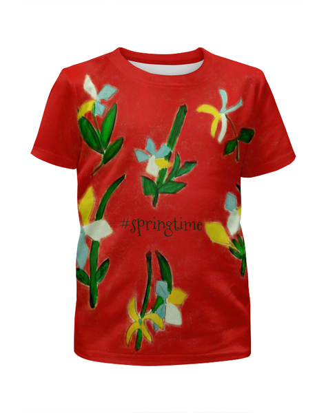 Заказать детскую футболку в Москве. Футболка с полной запечаткой для девочек Весна, весна от mrs-snit@yandex.ru - готовые дизайны и нанесение принтов.