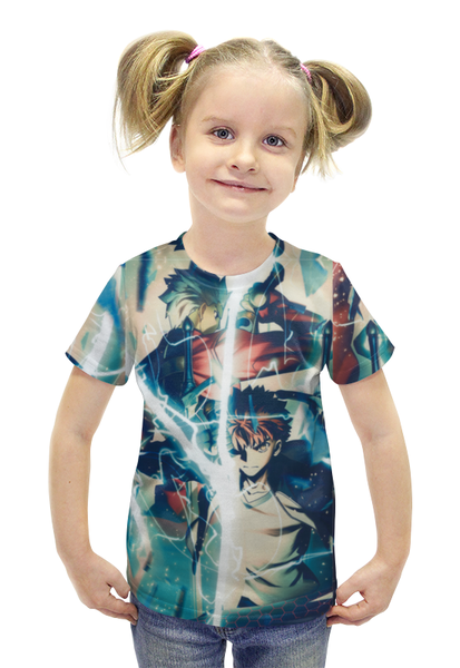 Заказать детскую футболку в Москве. Футболка с полной запечаткой для девочек Fate/stay night от Y L - готовые дизайны и нанесение принтов.