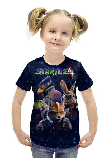 Заказать детскую футболку в Москве. Футболка с полной запечаткой для девочек STAR FOX от robus - готовые дизайны и нанесение принтов.