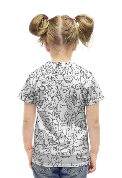 Заказать детскую футболку в Москве. Футболка с полной запечаткой для девочек дуд монстры от Игма - готовые дизайны и нанесение принтов.