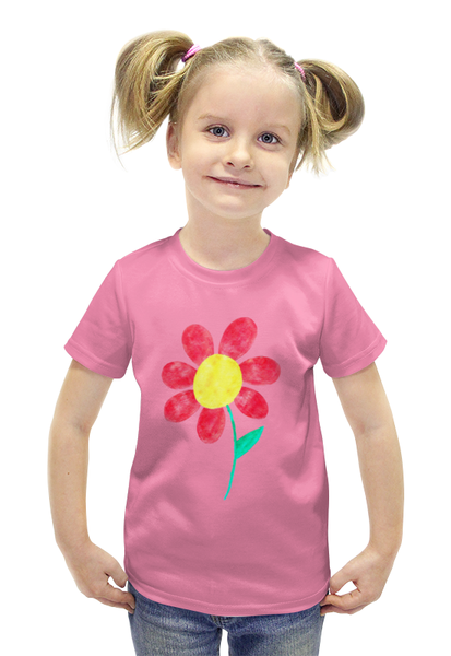 Заказать детскую футболку в Москве. Футболка с полной запечаткой для девочек Flowers от Venera210 - готовые дизайны и нанесение принтов.