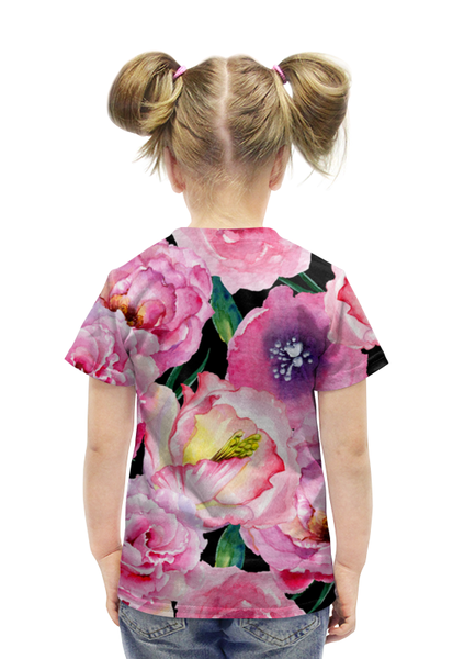 Заказать детскую футболку в Москве. Футболка с полной запечаткой для девочек сад цветов  от THE_NISE  - готовые дизайны и нанесение принтов.