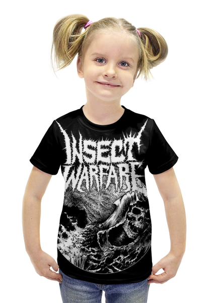 Заказать детскую футболку в Москве. Футболка с полной запечаткой для девочек Insect Warfare Band от Leichenwagen - готовые дизайны и нанесение принтов.