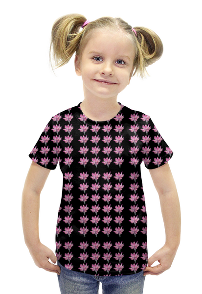 Заказать детскую футболку в Москве. Футболка с полной запечаткой для девочек Цветок Лотоса  от Stil na yarkosti - готовые дизайны и нанесение принтов.