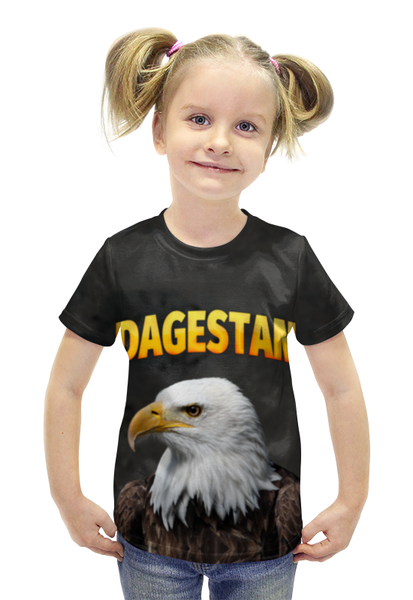 Заказать детскую футболку в Москве. Футболка с полной запечаткой для девочек Дагестан от weeert - готовые дизайны и нанесение принтов.