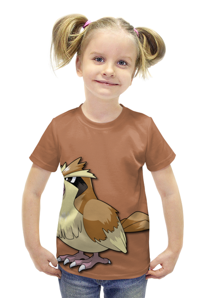 Заказать детскую футболку в Москве. Футболка с полной запечаткой для девочек Пиджи от scoopysmith - готовые дизайны и нанесение принтов.
