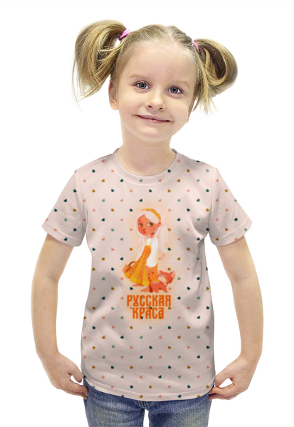 Заказать детскую футболку в Москве. Футболка с полной запечаткой для девочек Без названия от tomerland@inbox.ru - готовые дизайны и нанесение принтов.