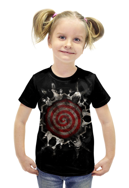 Заказать детскую футболку в Москве. Футболка с полной запечаткой для девочек Пила - Saw от skynatural - готовые дизайны и нанесение принтов.
