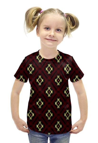 Заказать детскую футболку в Москве. Футболка с полной запечаткой для девочек квадрат от THE_NISE  - готовые дизайны и нанесение принтов.