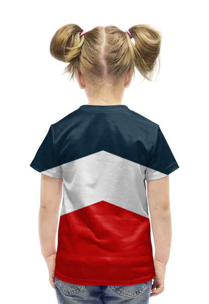 Заказать детскую футболку в Москве. Футболка с полной запечаткой для девочек Россия от cherdantcev - готовые дизайны и нанесение принтов.