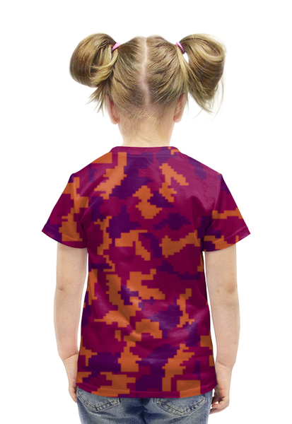 Заказать детскую футболку в Москве. Футболка с полной запечаткой для девочек camouflage night от THE_NISE  - готовые дизайны и нанесение принтов.