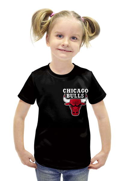 Заказать детскую футболку в Москве. Футболка с полной запечаткой для девочек Chicago B. от O Y - готовые дизайны и нанесение принтов.