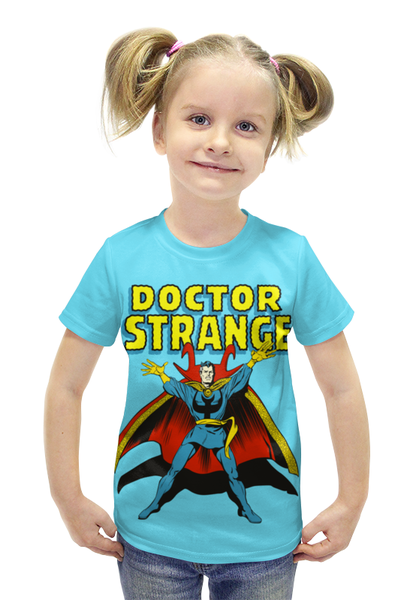 Заказать детскую футболку в Москве. Футболка с полной запечаткой для девочек Доктор Стрэндж  от geekbox - готовые дизайны и нанесение принтов.
