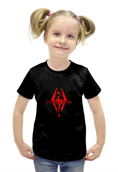 Заказать детскую футболку в Москве. Футболка с полной запечаткой для девочек The Elder Scrolls от THE_NISE  - готовые дизайны и нанесение принтов.