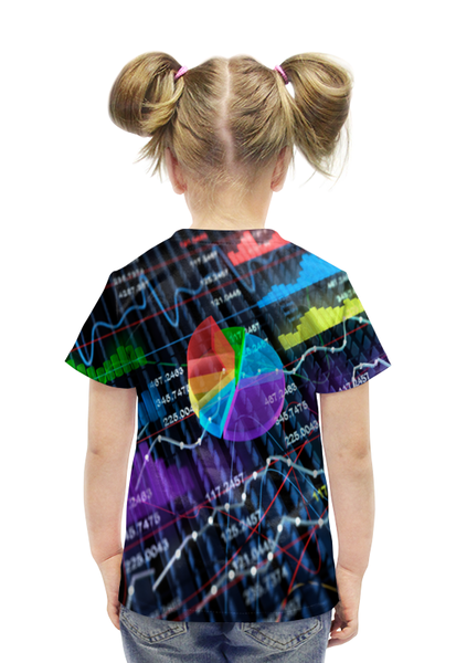 Заказать детскую футболку в Москве. Футболка с полной запечаткой для девочек Диаграмма от THE_NISE  - готовые дизайны и нанесение принтов.