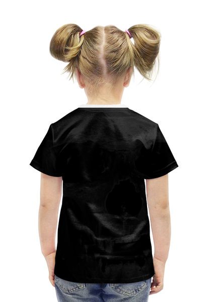 Заказать детскую футболку в Москве. Футболка с полной запечаткой для девочек Skull от Илья Щеблецов - готовые дизайны и нанесение принтов.