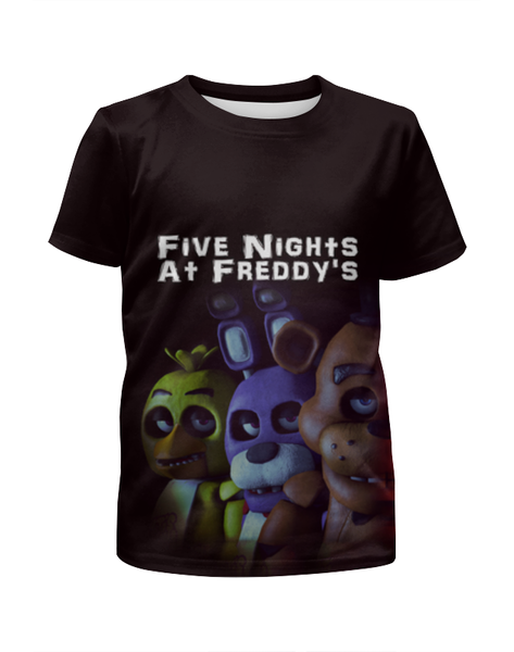 Заказать детскую футболку в Москве. Футболка с полной запечаткой для девочек Five Nights at Freddy’s от weeert - готовые дизайны и нанесение принтов.